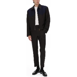 GIACCA IN LANA E MOHAIR CON ZIP