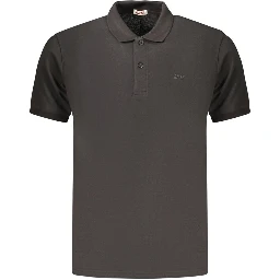 Black Cotton Polo Shirt