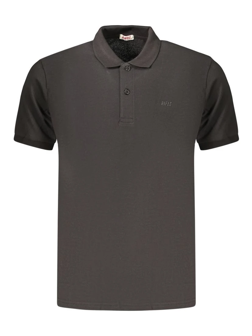 Black Cotton Polo Shirt