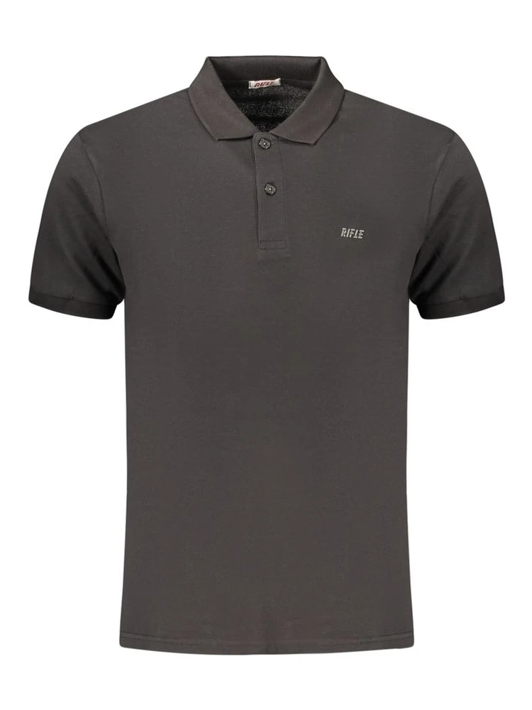 Black Cotton Polo Shirt
