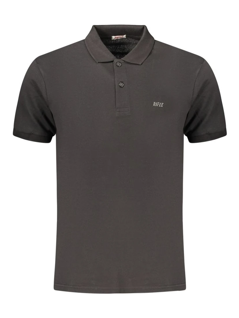 Black Cotton Polo Shirt