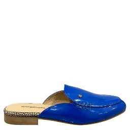 Blue Leather Women Sandal