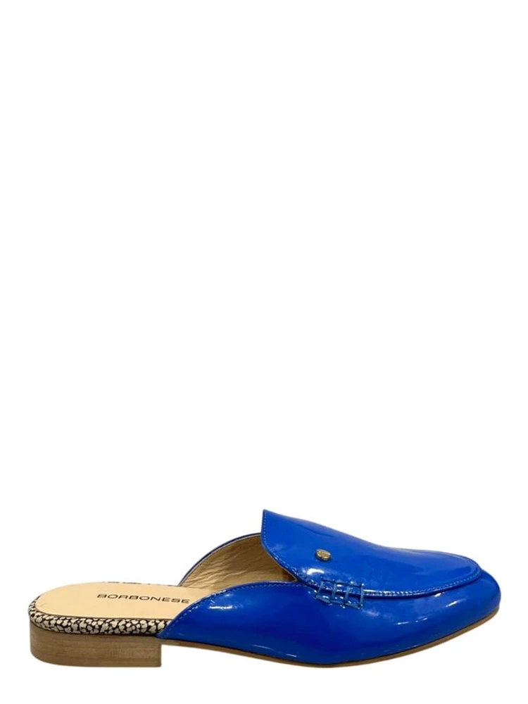 Blue Leather Women Sandal