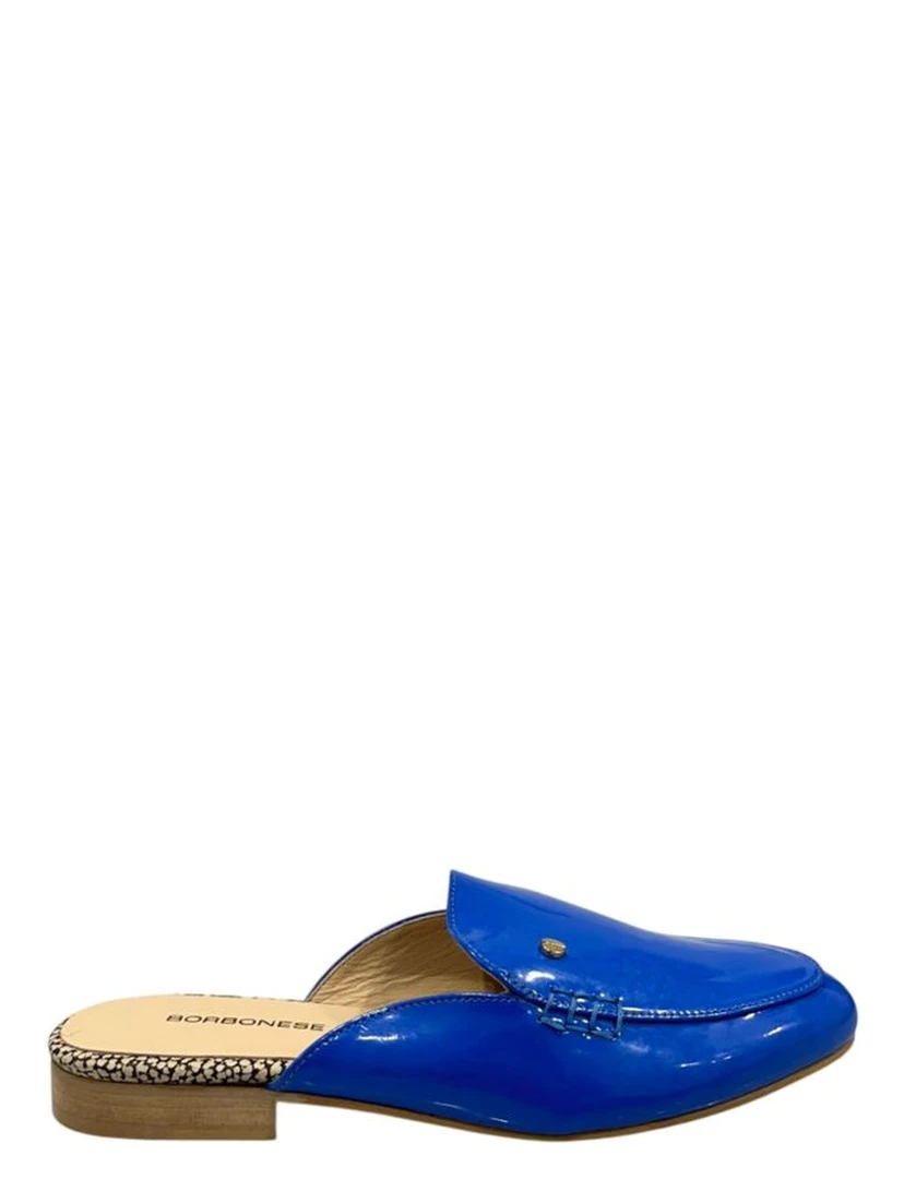 Blue Leather Women Sandal