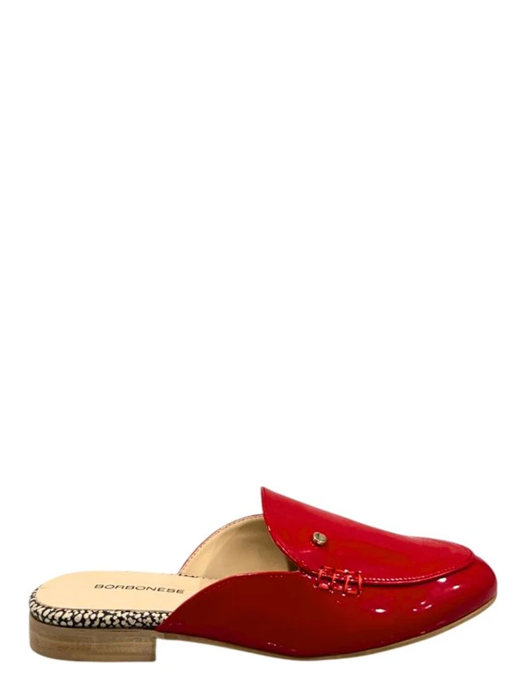 Red Leather Women Sandal