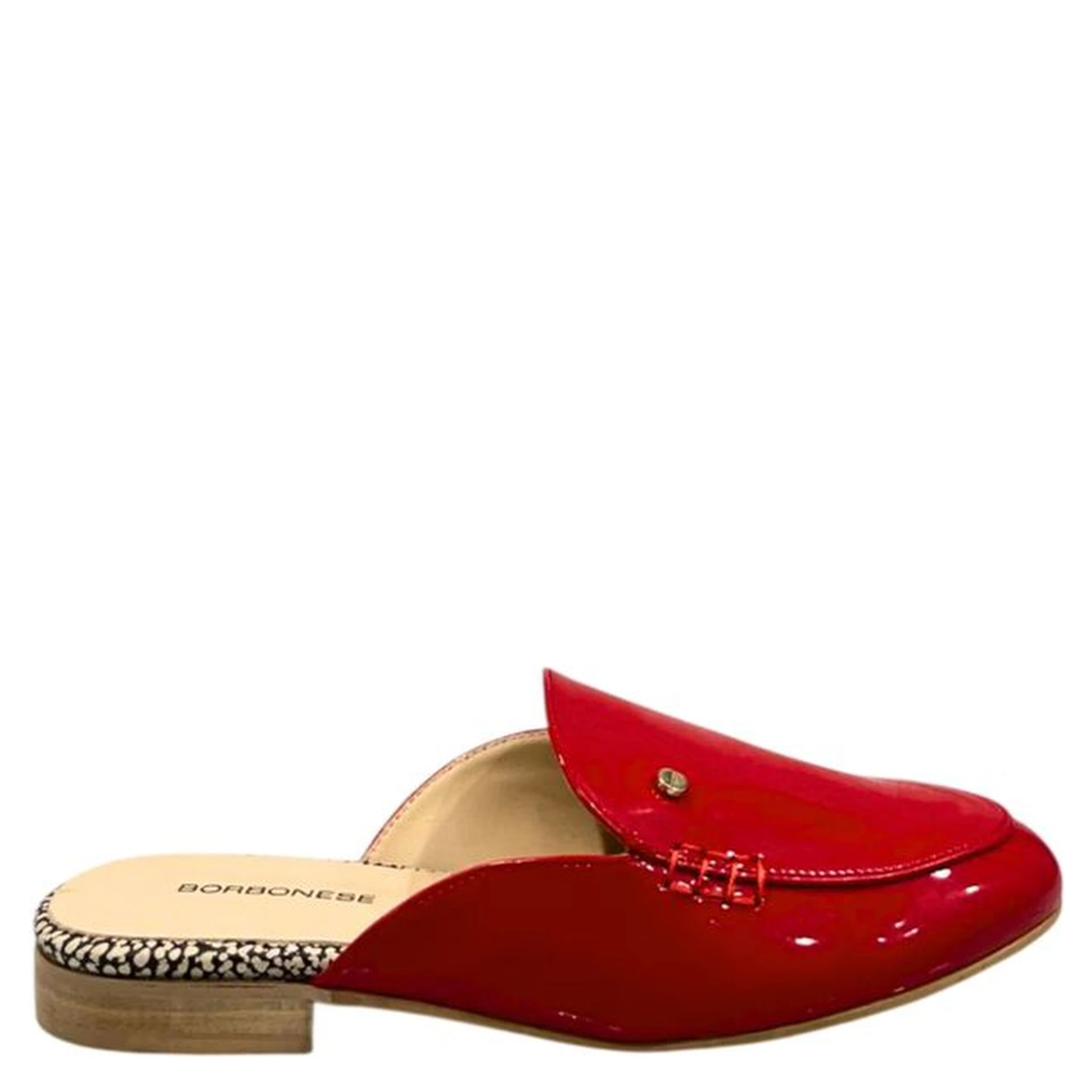 Red Leather Women Sandal