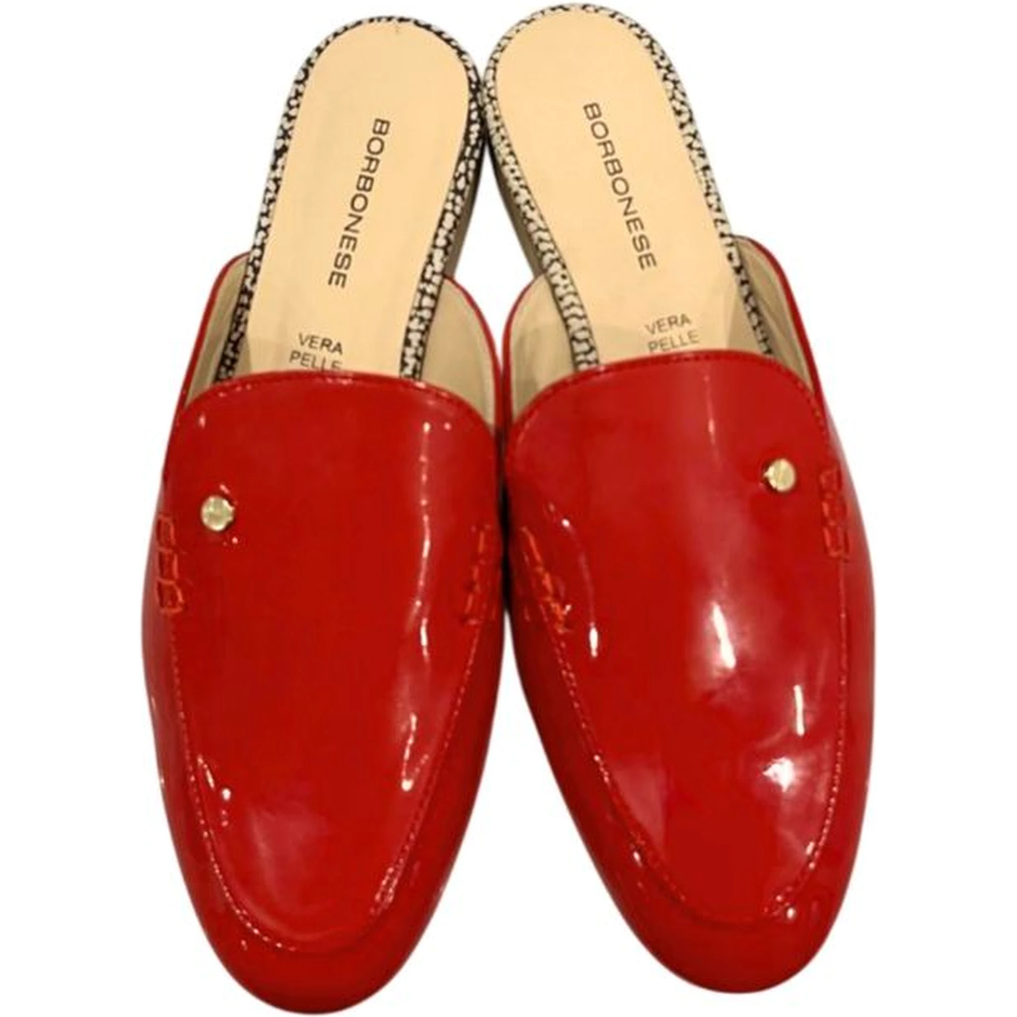 Red Leather Women Sandal