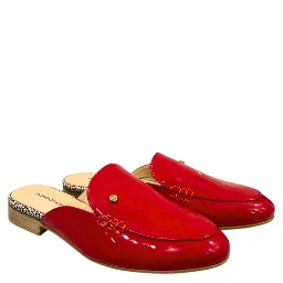 Red Leather Women Sandal