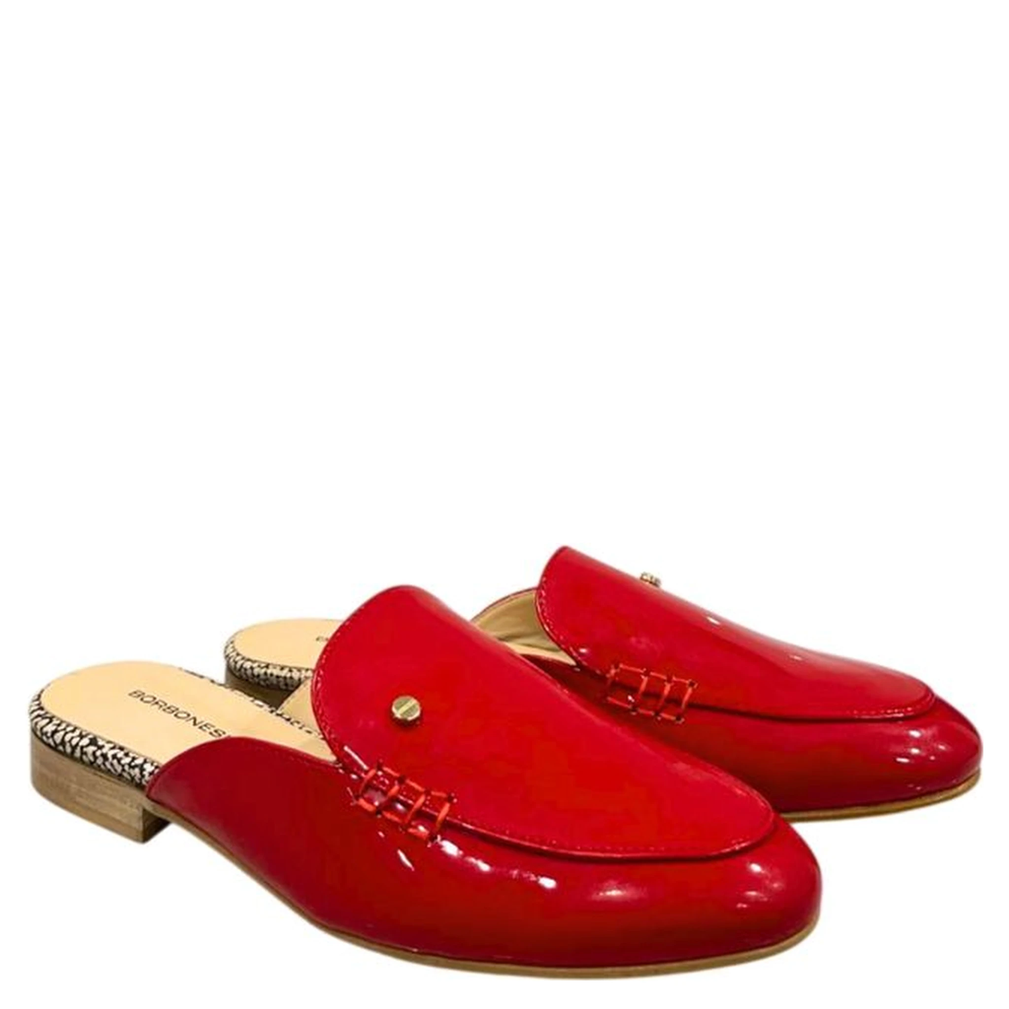 Red Leather Women Sandal