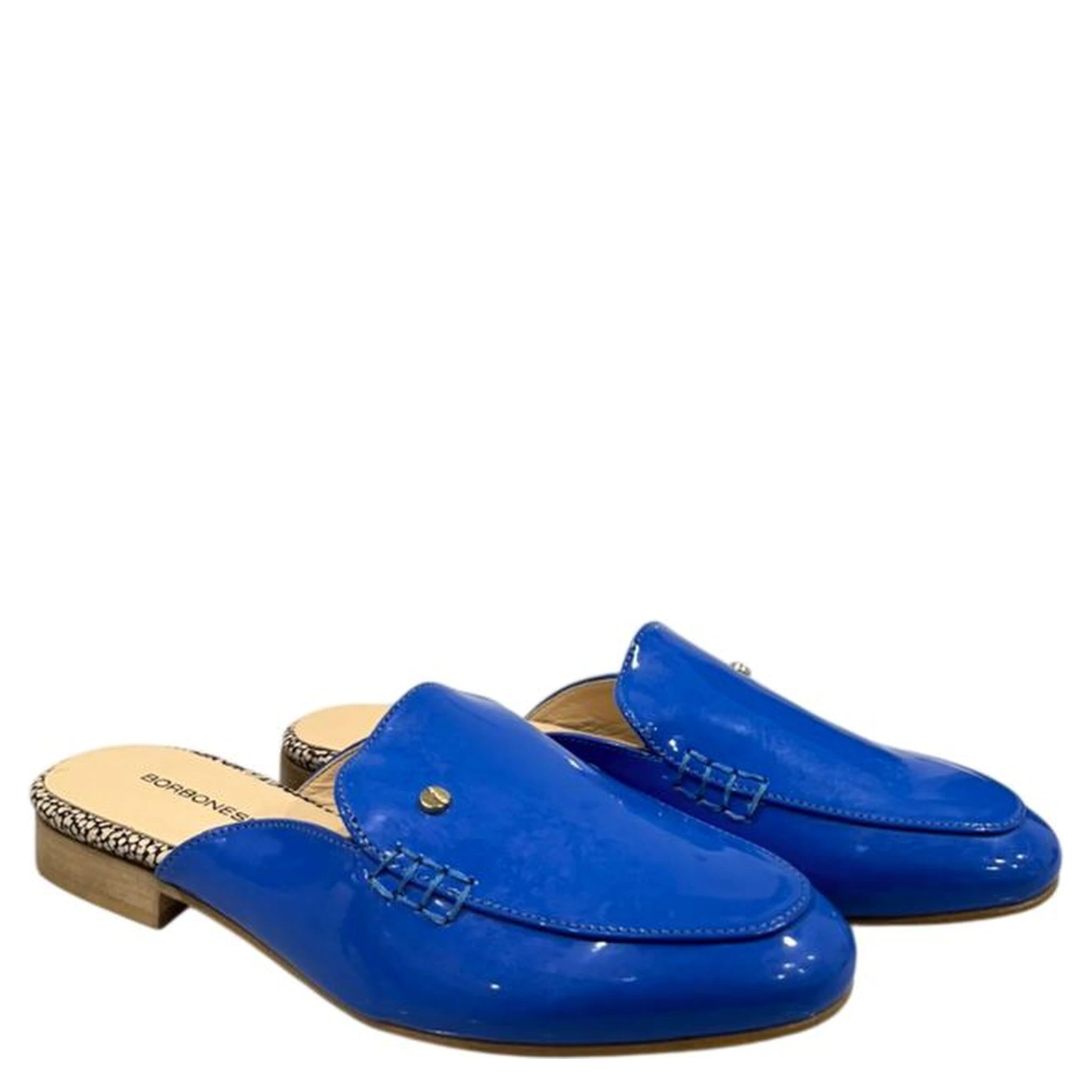 Blue Leather Women Sandal