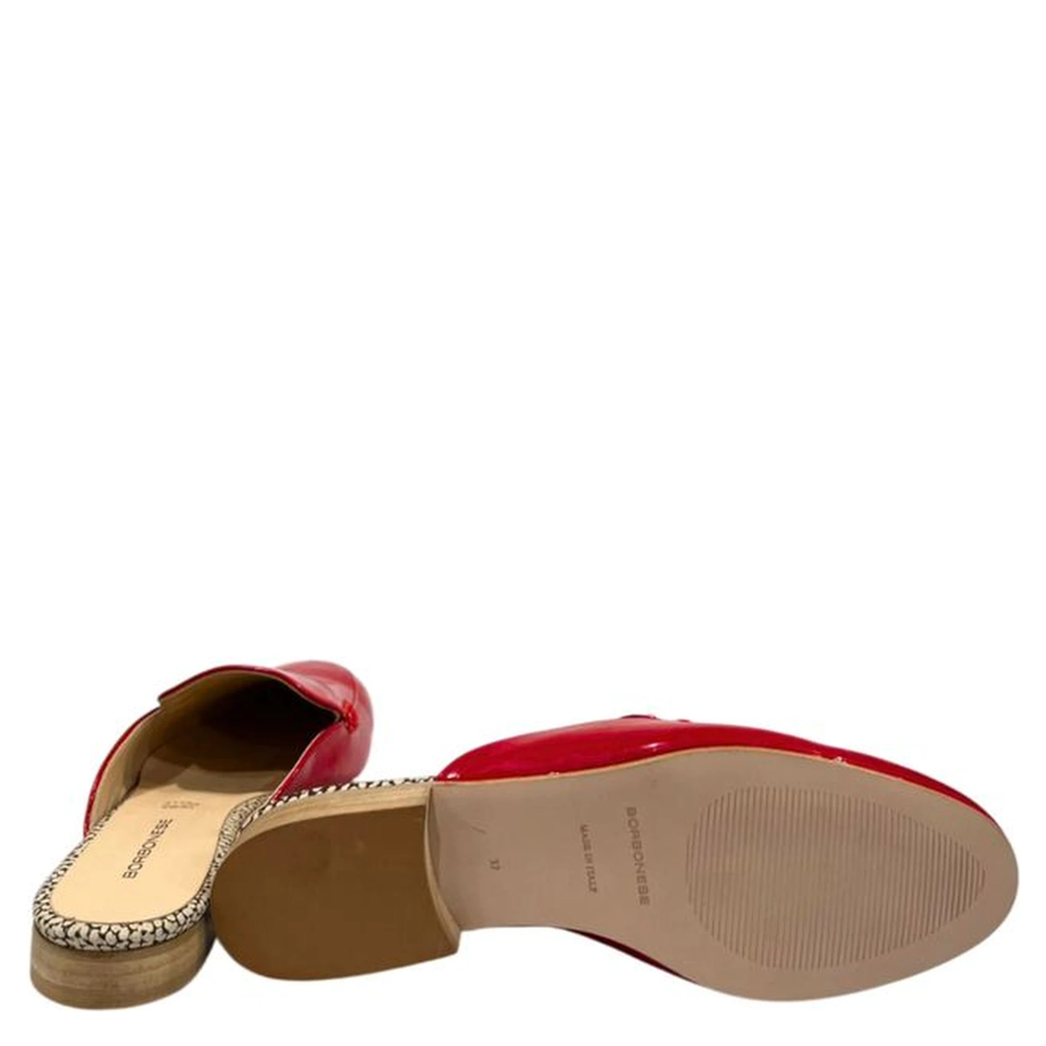 Red Leather Women Sandal