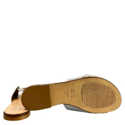 Grey Leather Women Sandal