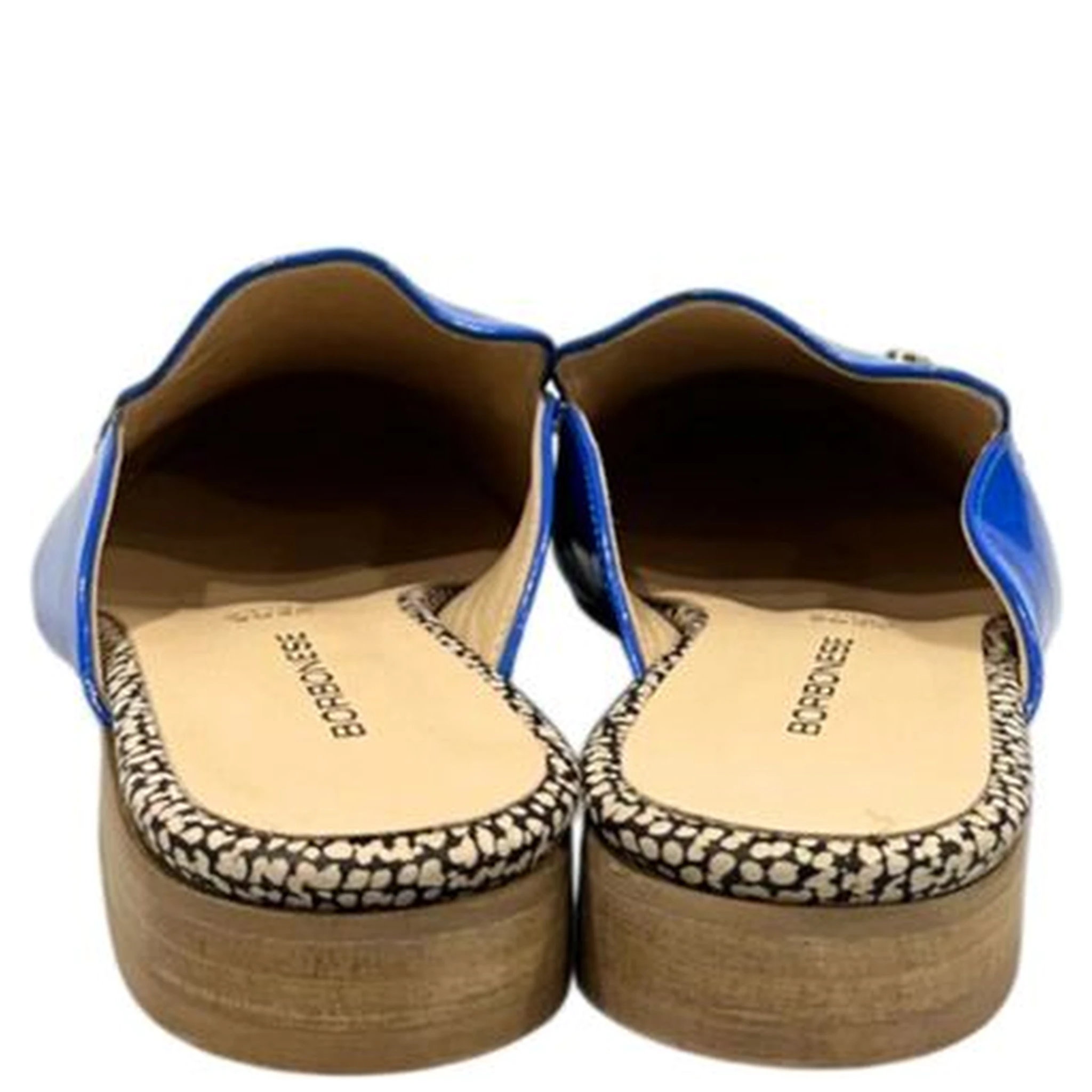 Blue Leather Women Sandal