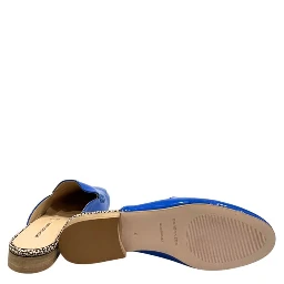 Blue Leather Women Sandal