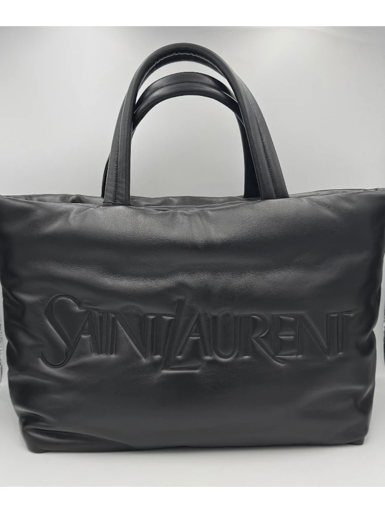 SAINT LAURENT Shopping Bag Large in Lambskin alternative