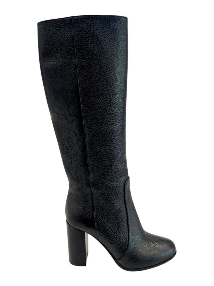 Black Leather Women Boot