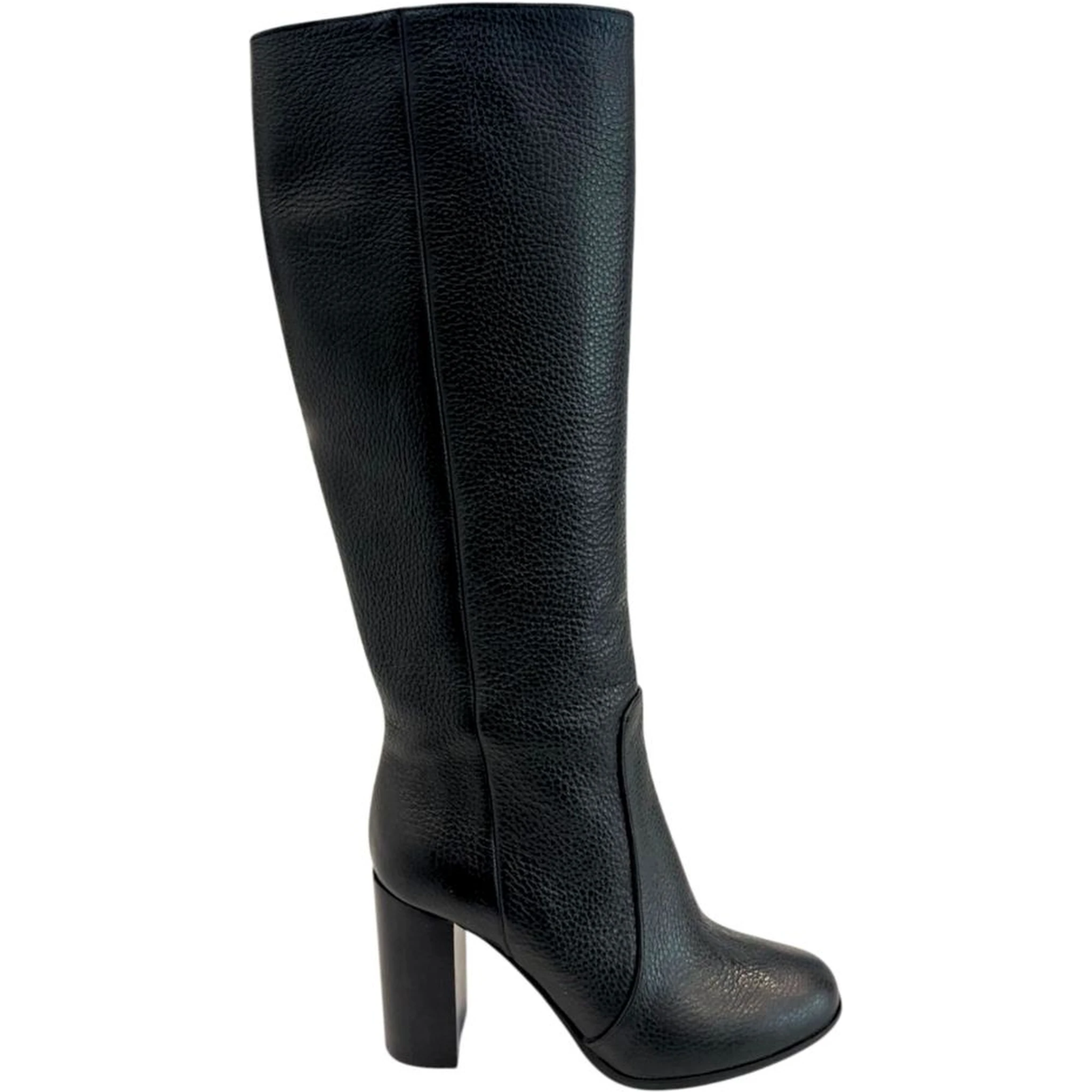 Black Leather Women Boot
