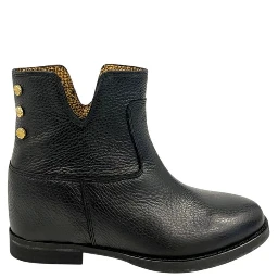 Black Leather Women Boot