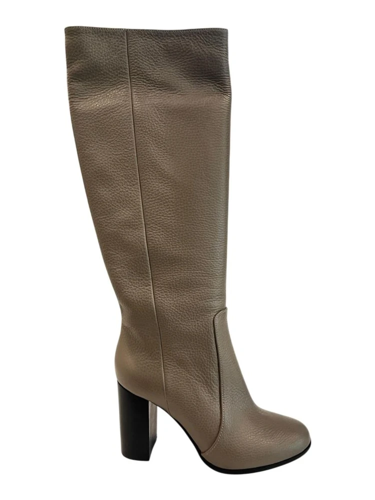 Brown Leather Women Boot