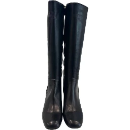 Black Leather Women Boot
