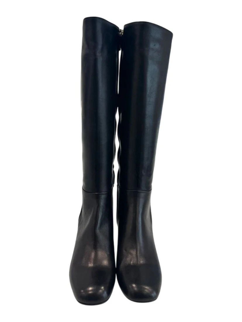 Black Leather Women Boot
