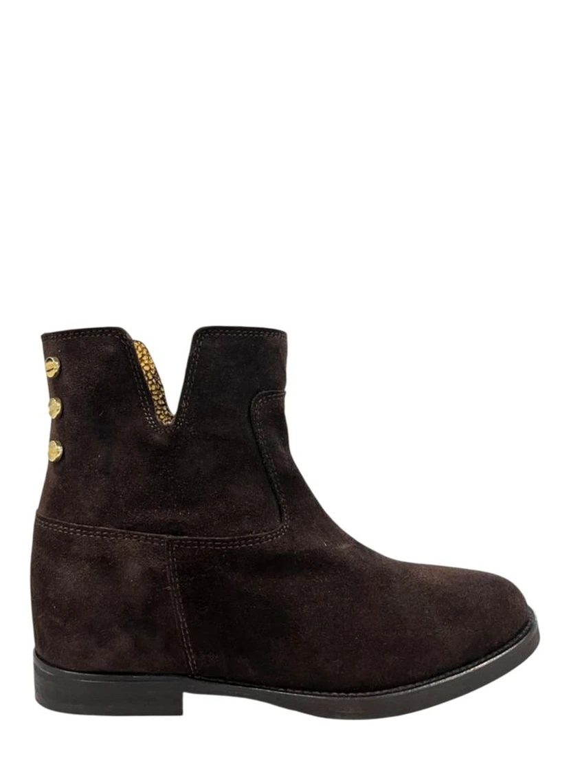 Brown Leather Women Boot