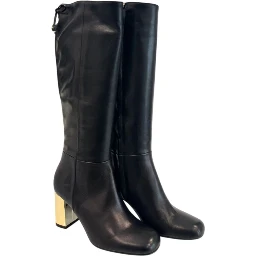 Black Leather Women Boot