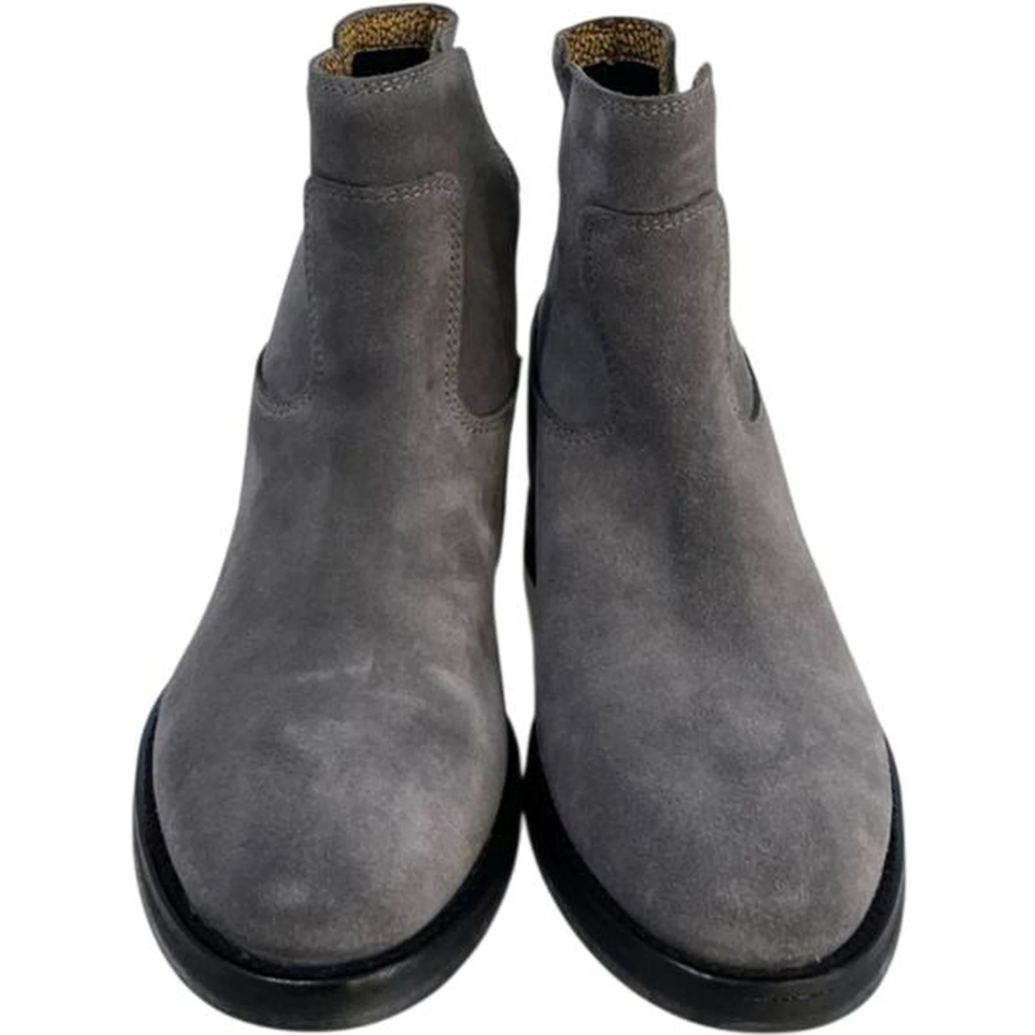 Grey Leather Women Boot