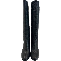 Black Leather Women Boot
