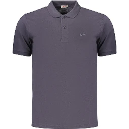 Blue Cotton Polo Shirt