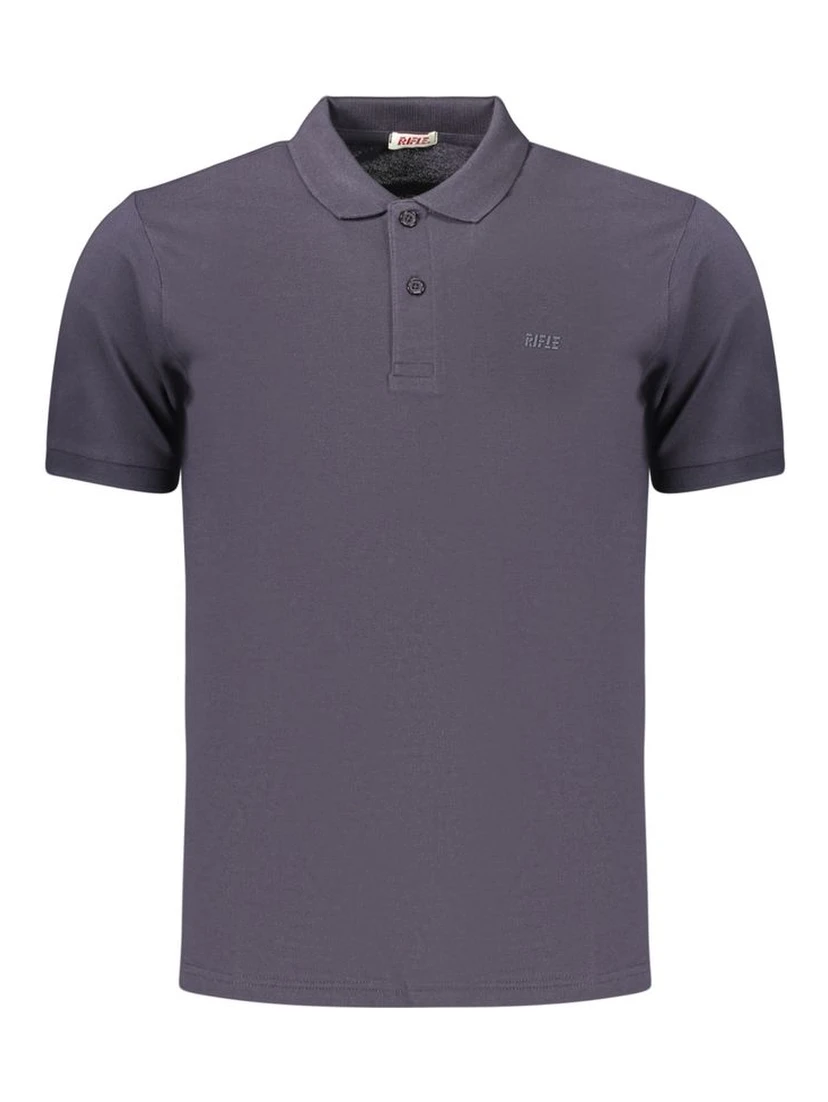 Blue Cotton Polo Shirt