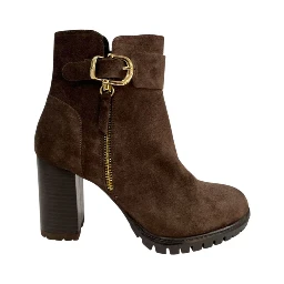 Brown Leather Women Boot