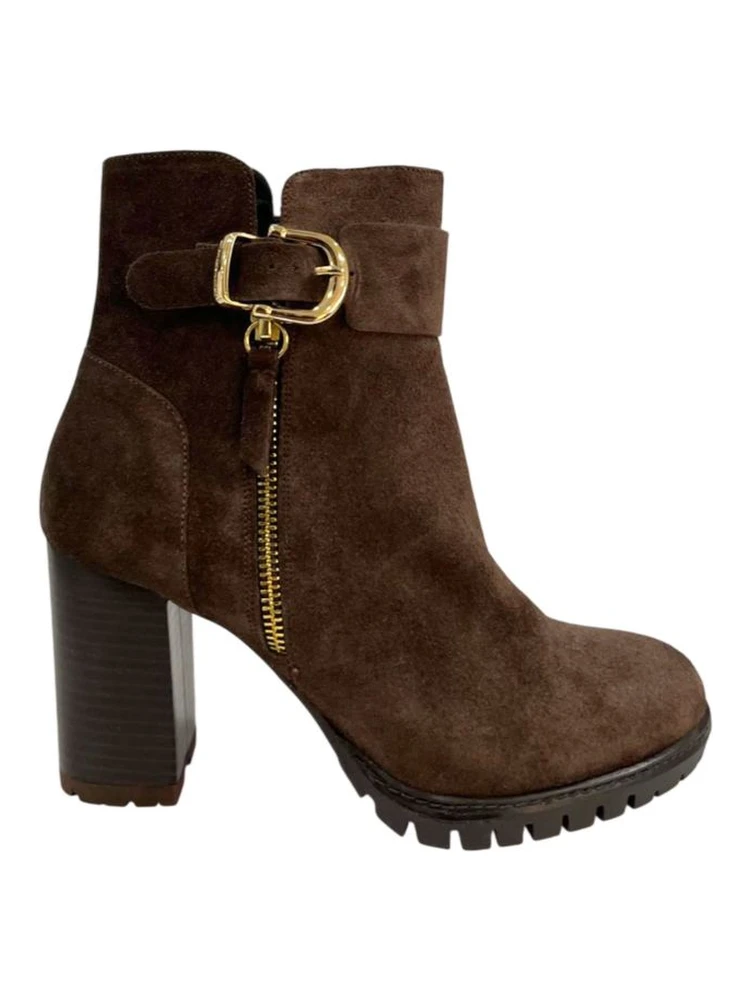 Brown Leather Women Boot