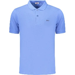 Blue Cotton Polo Shirt