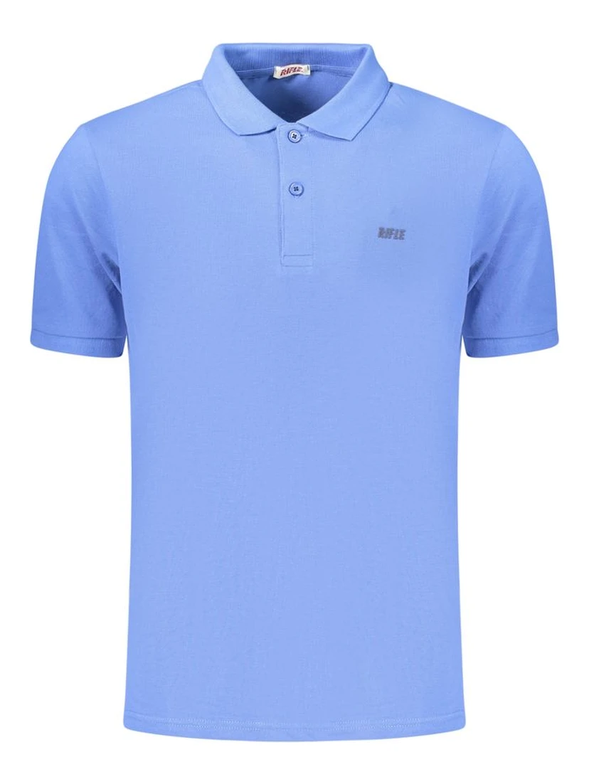 Blue Cotton Polo Shirt
