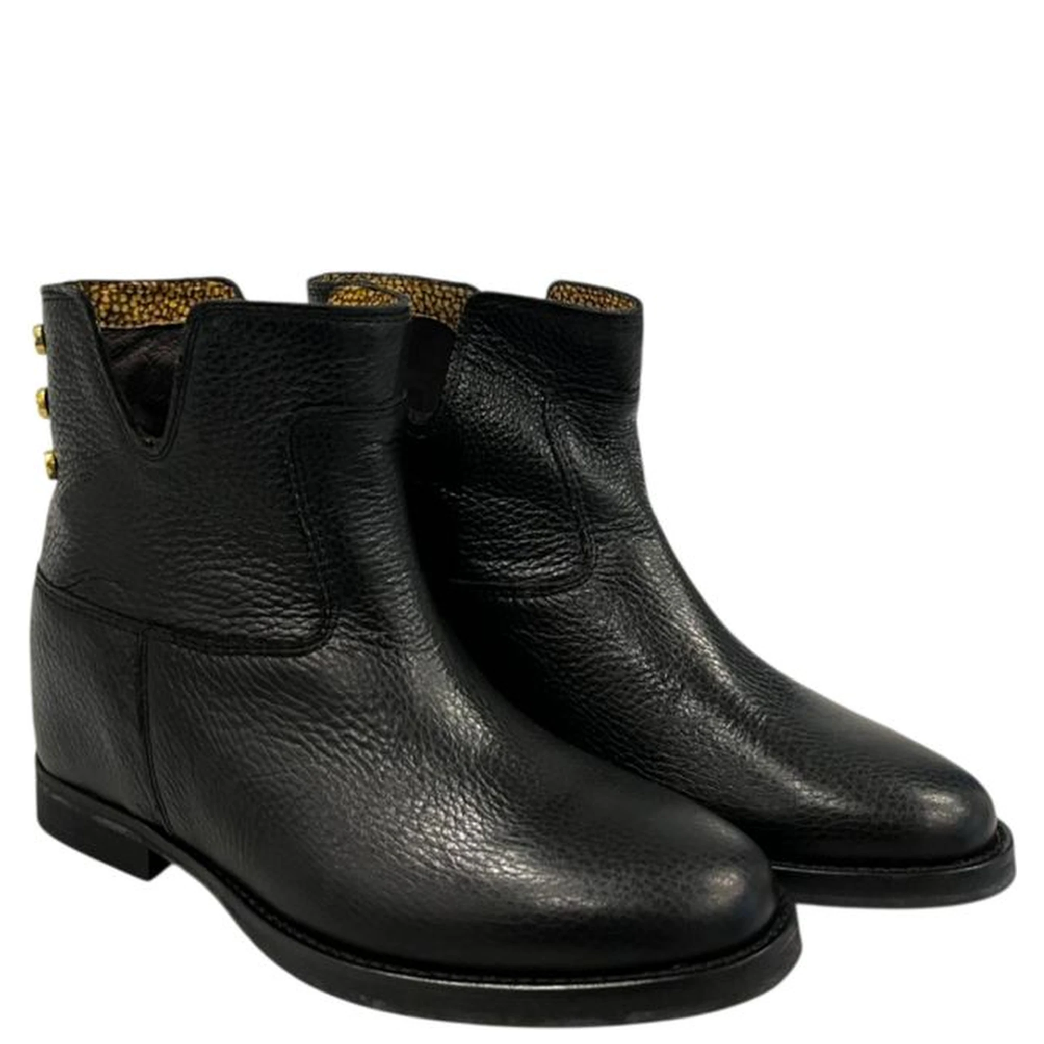 Black Leather Women Boot
