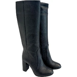 Black Leather Women Boot