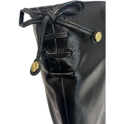 Black Leather Women Boot