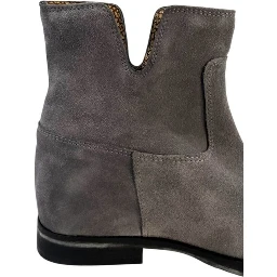 Grey Leather Women Boot