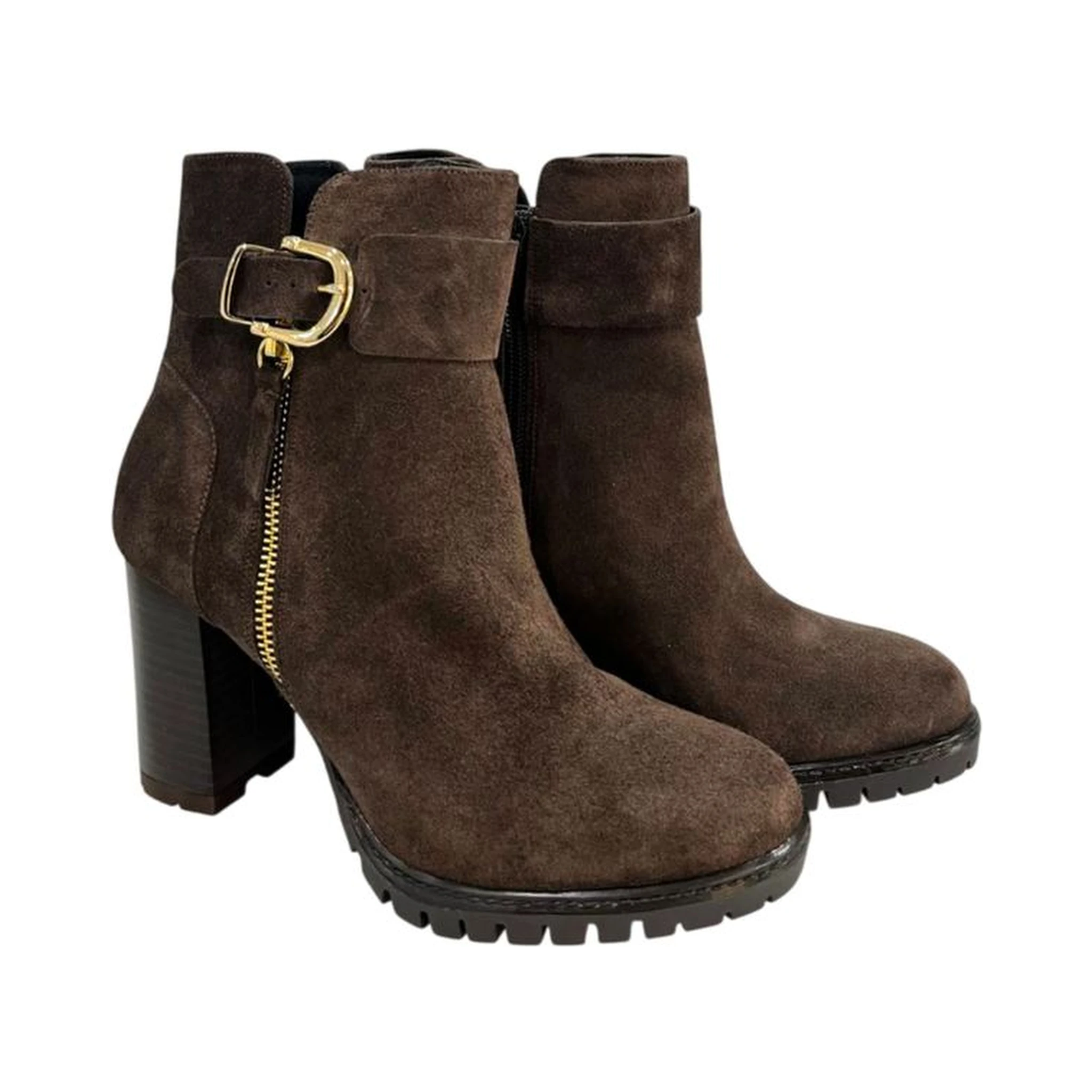 Brown Leather Women Boot