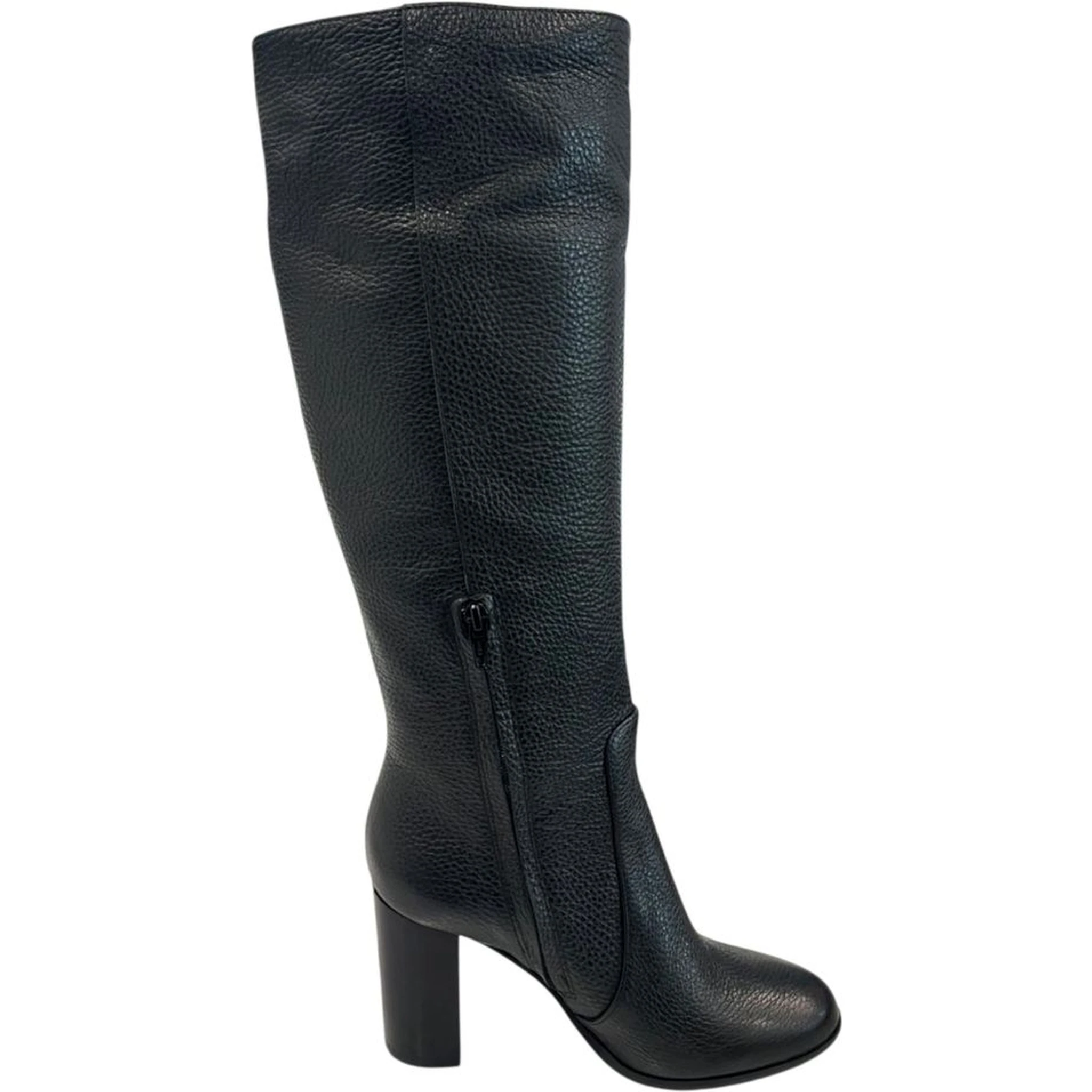 Black Leather Women Boot