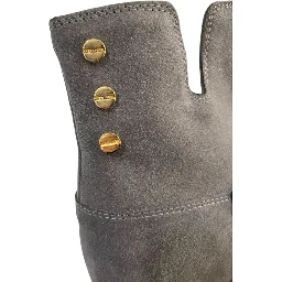 Grey Leather Women Boot