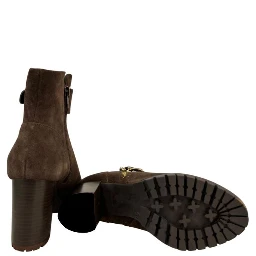 Brown Leather Women Boot