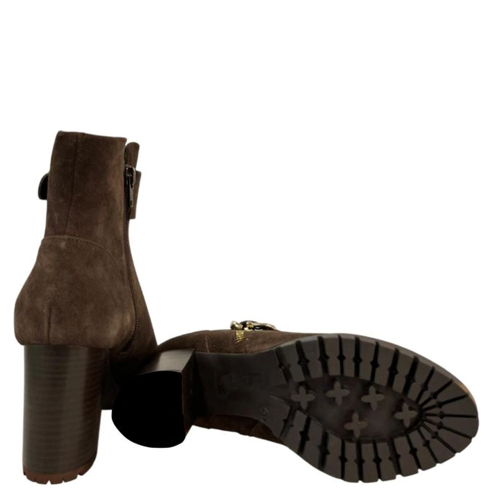 Brown Leather Women Boot