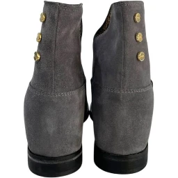 Grey Leather Women Boot