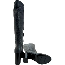 Black Leather Women Boot