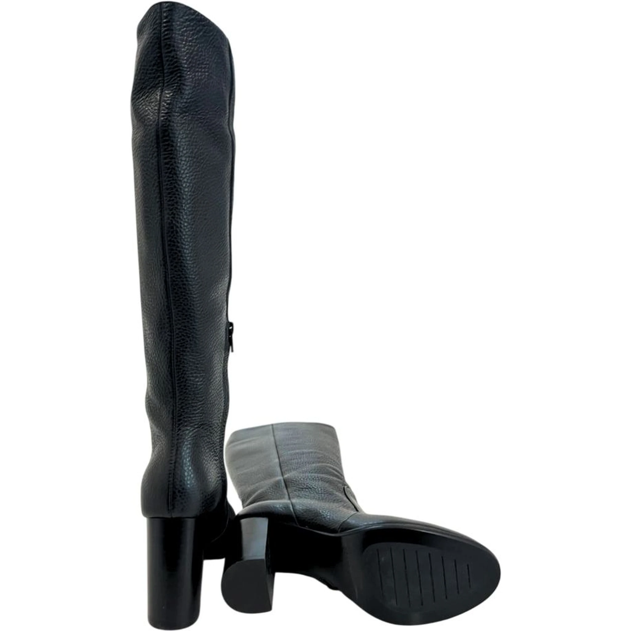 Black Leather Women Boot