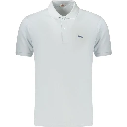 Blue Cotton Polo Shirt
