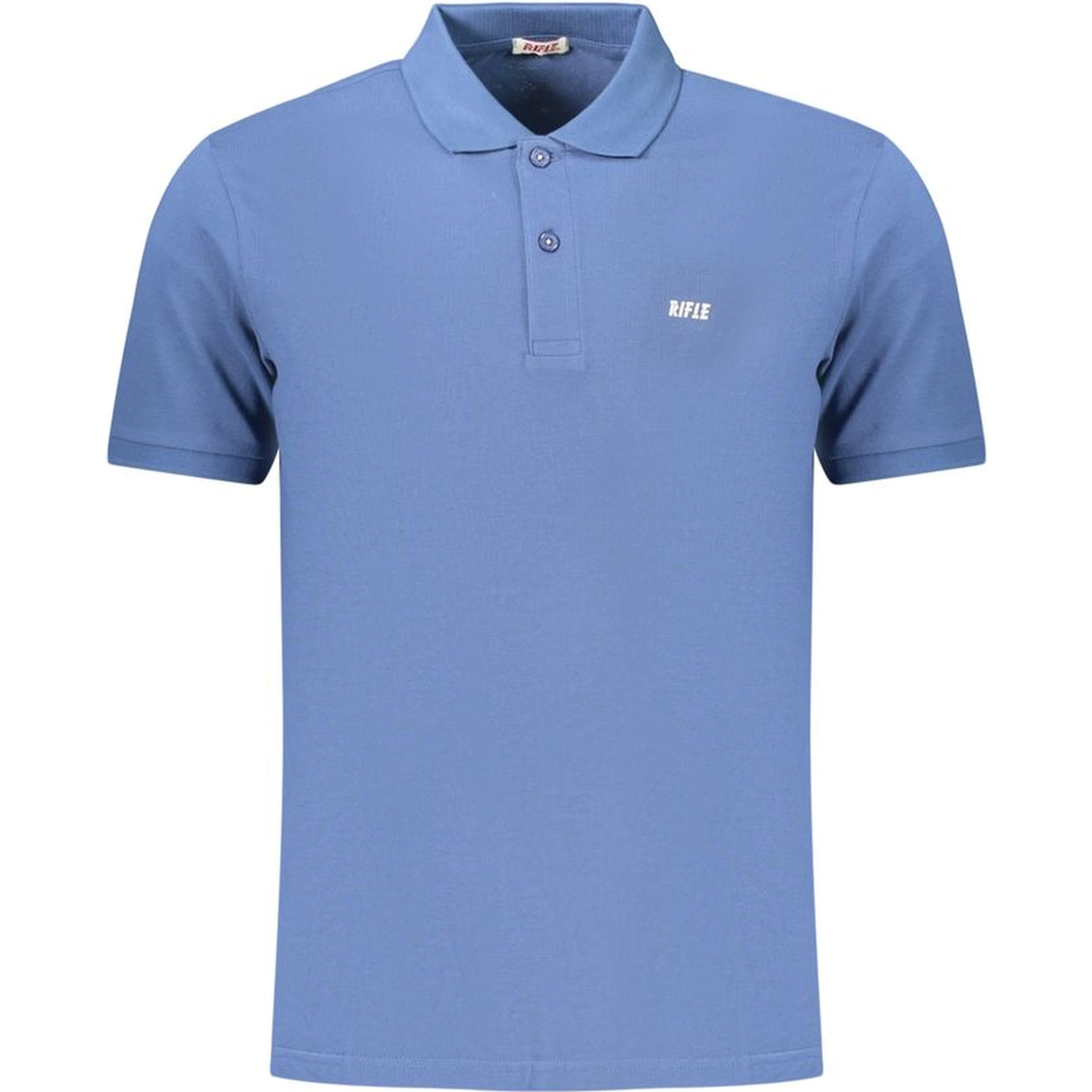 Blue Cotton Polo Shirt