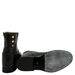 Black Leather Women Boot